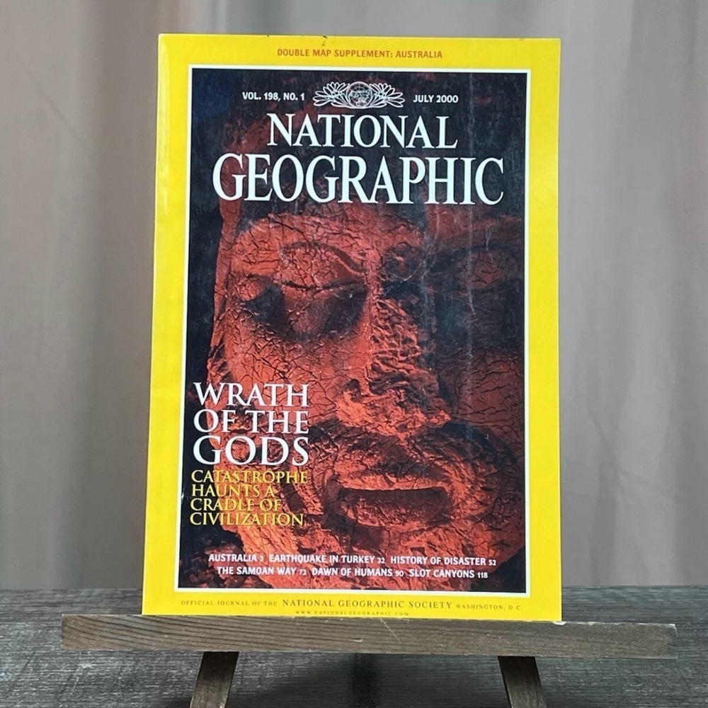 Vtg National Geographic Magazine July 2000 Wrath Of The Gods Vol 198 No 1
